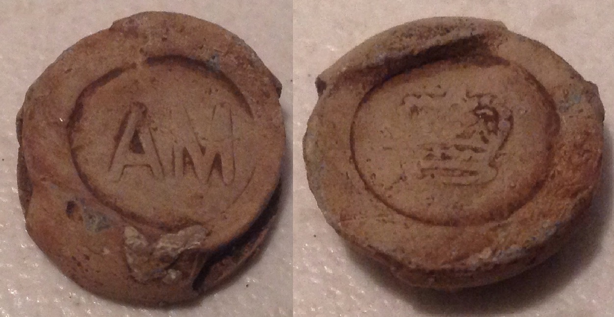 Customs Seal, British, Initialled, AM