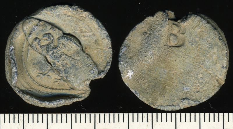 Cloth Seal, Cloth Worker's Personal Seal, Heraldic Device, Eagle, 1575~1700