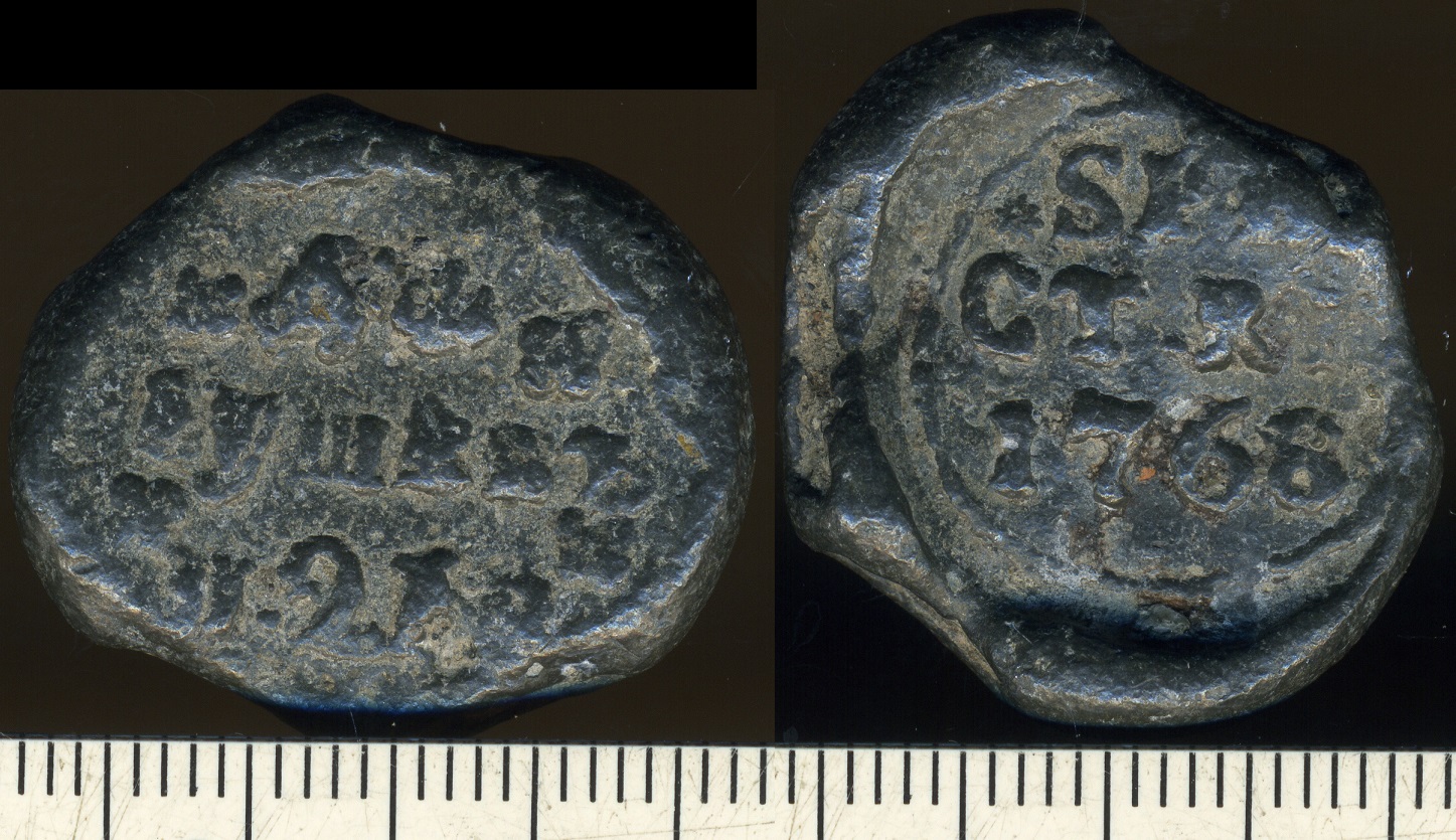 Russian Bale Seal, Baltic States, Hemp, SPB, 1768