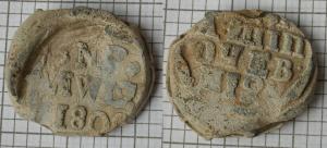 Russian Bale Seal, Baltic States, Flax, NP, 1808