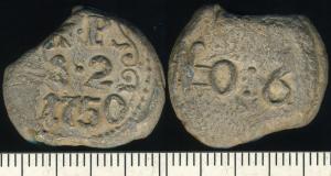 Russian Bale Seal, Baltic States, Flax, NP, 1750