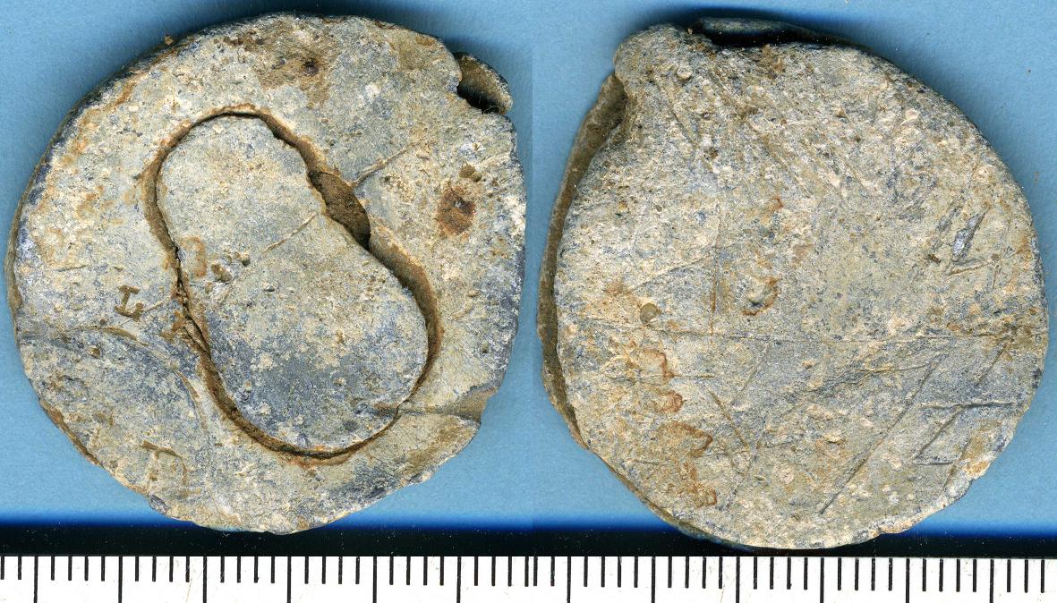 Cloth Seal, Cloth Worker's Personal Seal, Initialled, L, 1700~1825