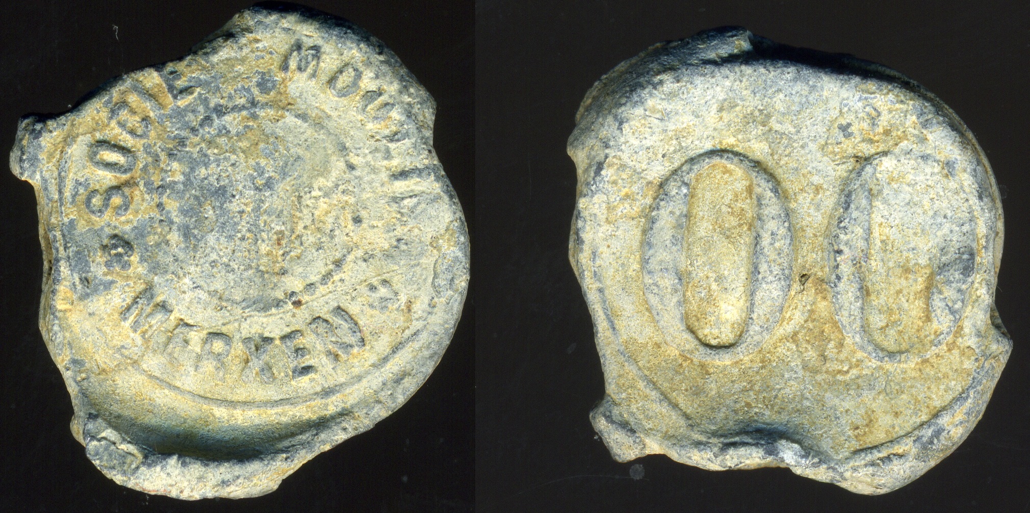 Belgian, Flour Bag Seal, Merxem / Merksem Mill