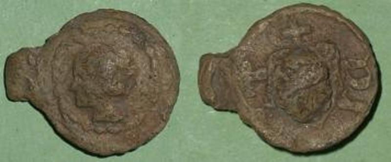 Cloth Seal, Unknown, Continental, Woman's Head &  Globus Cruciger