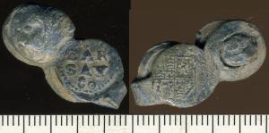 Cloth Seal, Charles II, Alnage, Kersey, 1680, Stuart Arms
