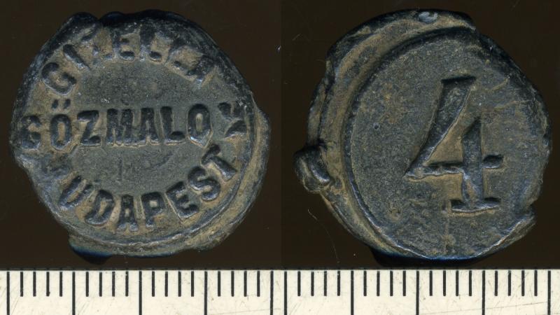 Hungarian, Flour Bag Seal, Gizella Steam Mills, 4