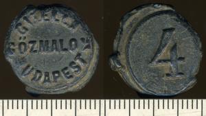 Hungarian, Flour Bag Seal, Gizella Steam Mills, 4