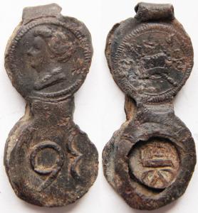 Cloth Seal, Anne, Alnage, Crown with Crossed Sceptres
