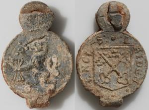 Cloth Seal, Dutch, Leiden, Crossed Keys & Lion