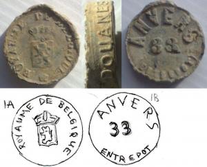Belgian, Customs Seal, Antwerp