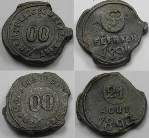 Belgian, Flour Bag Seals, Moulins De Deinze