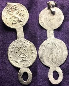 Cloth Seal, Dutch, Leiden, Crossed Keys & Lion