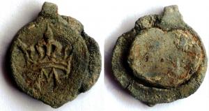 Cloth Seal, Mary I, Alnage, Crowned M