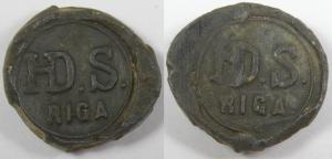 Russian, (Latvian), HDS Seal, Riga, Image & Found by MTC Cocoon Wim