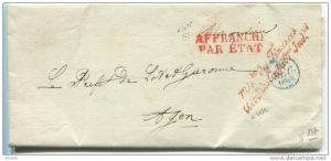 French, Customs / Tax Letter Stamp