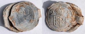 Cloth Seal, Anne, Alnage, Arms of England & Scotland Impaled