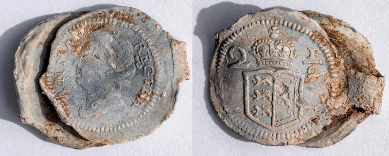 Cloth Seal, Anne, Alnage, Arms of England & Scotland Impaled