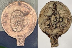 Cloth Seal, Danish, Crowned Monogram, Christian VII?