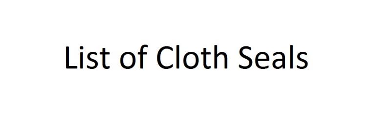 ~+ List of Cloth Seals 1901-2000