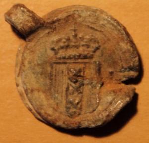 Cloth Seal, Dutch, Amsterdam, Crowned Arms