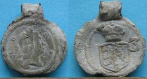 Cloth Seal, George I, Alnage, English / Scottish Arms Impaled
