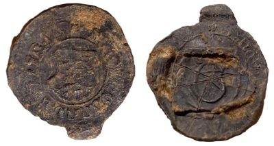 Cloth Seal, German, Duderstadt, Göttingen, Two Lions, Crowned G